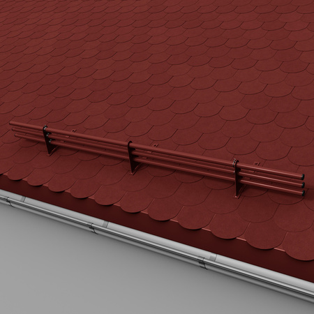 Zestaw ochrony rurowej z 3 rzędami rur do pokryć płaskich