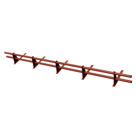 Zestaw ochrony rurowej z 2 rzędami rur do pokryć płaskich