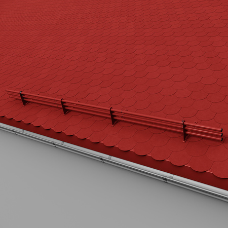 Zestaw ochrony rurowej z 3 rzędami rur do pokryć płaskich