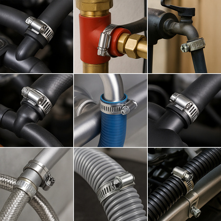 Opaski ślimakowe ze stali nierdzewnej W2 16–27 mm (10 szt.)