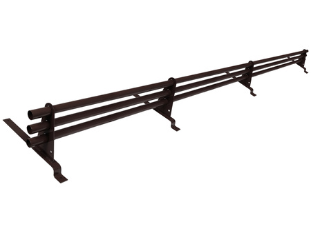 Zestaw ochrony rurowej o długości 200 cm, z 3 rzędami rur, do blachodachówki o module 330 mm / 30 mm