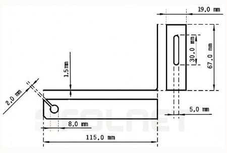 Uchwyt odgromu typu L