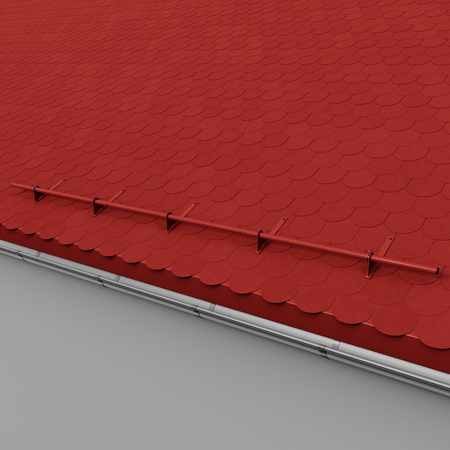 Zestaw ochrony rurowej z 1 rzędem rur do pokryć płaskich