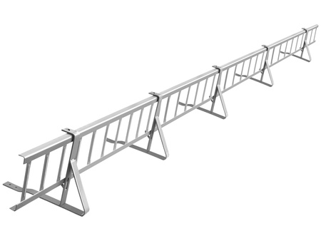 Zestaw płotka przeciwśniegowego o długości 200 cm i wysokości 20 cm, do dachówek betonowych i ceramicznych