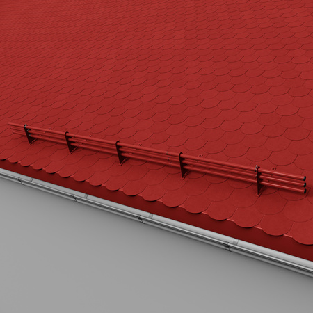 Zestaw ochrony rurowej z 3 rzędami rur do pokryć płaskich