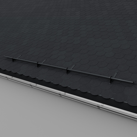 Zestaw ochrony rurowej z 1 rzędem rur do pokryć płaskich