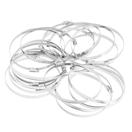 Opaski ślimakowe ze stali nierdzewnej W2 140–160 mm (10 szt.)