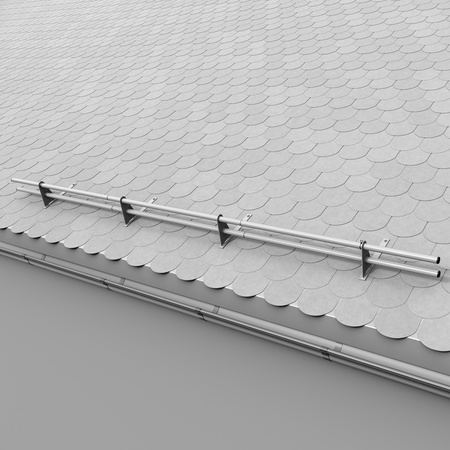 Zestaw ochrony rurowej z 2 rzędami rur do pokryć płaskich