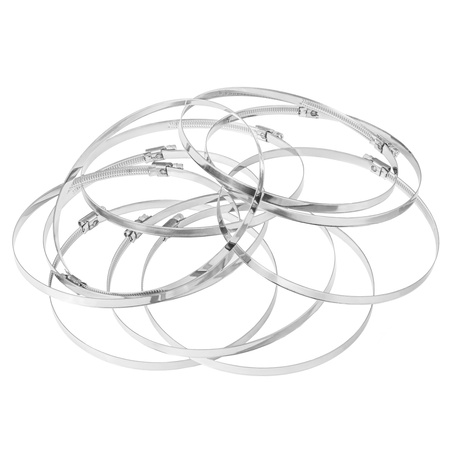 Opaski ślimakowe ze stali nierdzewnej W2 160–180 mm (10 szt.)