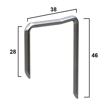 Spinka do dachówek cementowych - typ U "małe"