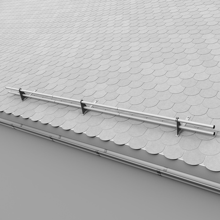 Zestaw ochrony rurowej z 2 rzędami rur do pokryć płaskich