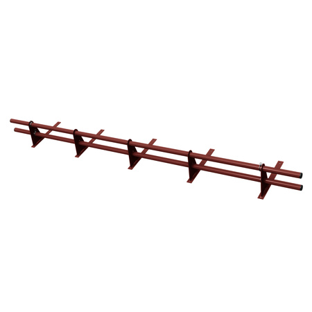 Zestaw ochrony rurowej z 2 rzędami rur do pokryć płaskich