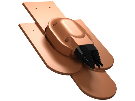 Przejście solarne i fotowoltaiczne Parotec do dachówki ceramicznej