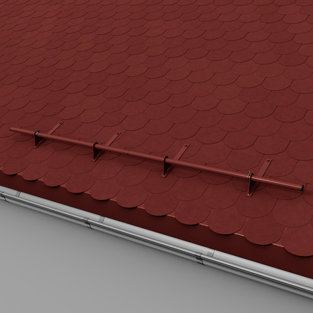 Zestaw ochrony rurowej z 1 rzędem rur do pokryć płaskich