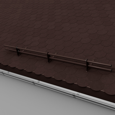 Zestaw ochrony rurowej z 2 rzędami rur do pokryć płaskich