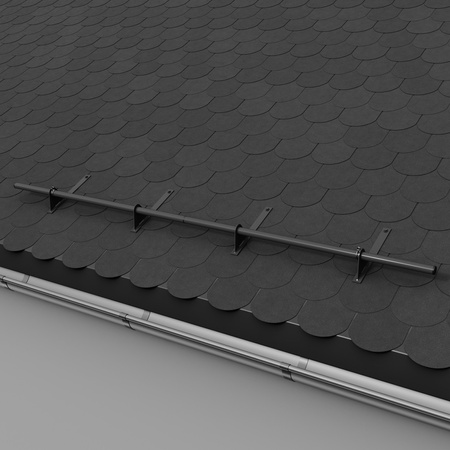 Zestaw ochrony rurowej z 1 rzędem rur do pokryć płaskich