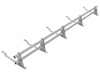 Zestaw ochrony rurowej o długości 200 cm, z 2 rzędami rur, do blachy panelowej o module 380 mm / 35 mm