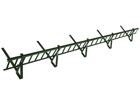 Zestaw płotka przeciwśniegowego o długości 200 cm i wysokości 15 cm do blachodachówki o module 350 mm / 35 mm