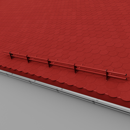 Zestaw ochrony rurowej z 2 rzędami rur do pokryć płaskich