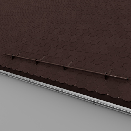 Zestaw ochrony rurowej z 1 rzędem rur do pokryć płaskich