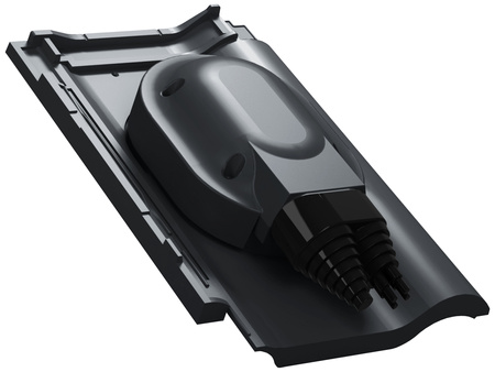 Przejście solarne i fotowoltaiczne Parotec do dachówki ceramicznej