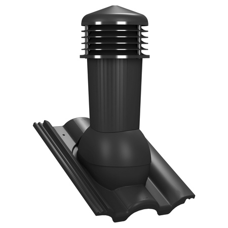 Kominek wentylacyjny z odpływem kondensatu DN125 mm Parotec do dachówki betonowej