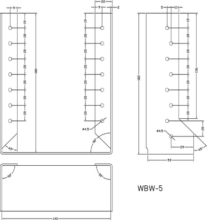 Wieszak belki wewnętrzny