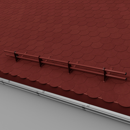 Zestaw ochrony rurowej z 2 rzędami rur do pokryć płaskich