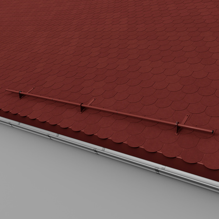 Zestaw ochrony rurowej z 1 rzędem rur do pokryć płaskich