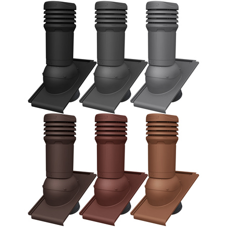 Kominek wentylacyjny z odpływem kondensatu DN125 mm Parotec do dachówki ceramicznej