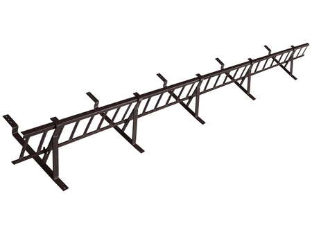 Zestaw płotka przeciwśniegowego o długości 200 cm i wysokości 20 cm, do blachy panelowej o module 380 mm / 35 mm