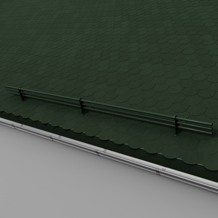 Zestaw ochrony rurowej z 3 rzędami rur do pokryć płaskich