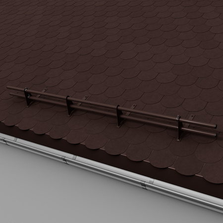 Zestaw ochrony rurowej z 2 rzędami rur do pokryć płaskich