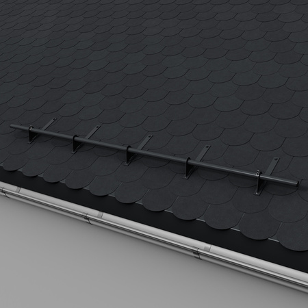 Zestaw ochrony rurowej z 1 rzędem rur do pokryć płaskich