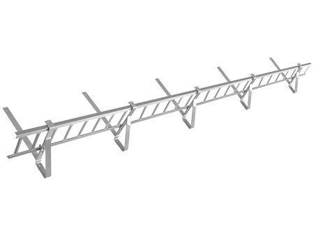 Zestaw płotka przeciwśniegowego o długości 200 cm i wysokości 20 cm, do blachodachówki o module 350 mm / 30 mm