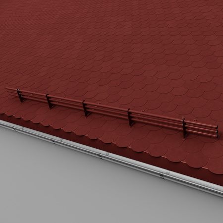 Zestaw ochrony rurowej z 3 rzędami rur do pokryć płaskich