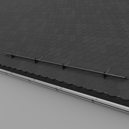 Zestaw ochrony rurowej z 1 rzędem rur do pokryć płaskich