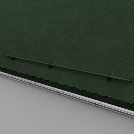 Zestaw ochrony rurowej z 1 rzędem rur do pokryć płaskich