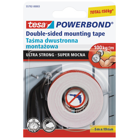 Taśma dwustronna TESA® montażowa Powerbond SUPER MOCNA