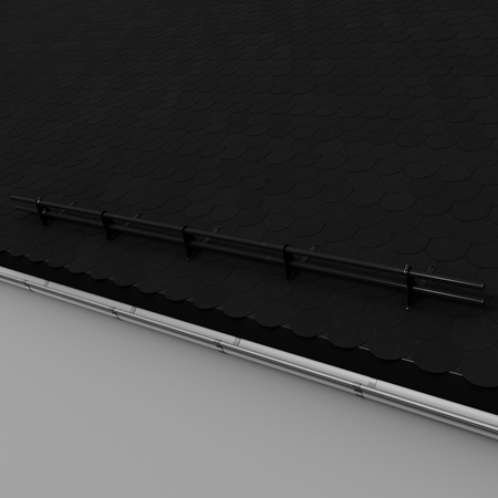 Zestaw ochrony rurowej z 2 rzędami rur do pokryć płaskich