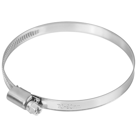 Opaski ślimakowe ze stali nierdzewnej W2 70–90 mm (10 szt.)