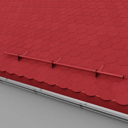 Zestaw ochrony rurowej z 1 rzędem rur do pokryć płaskich