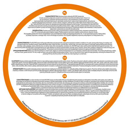 BUTAPE - butylowa taśma dekarska 150 mm x 10 m