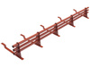 Zestaw ochrony rurowej o długości 200 cm, z 3 rzędami rur, do blachy panelowej o module 380 mm / 35 mm