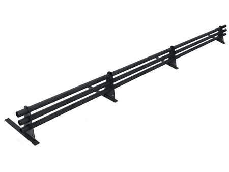 Zestaw ochrony rurowej o długości 150 cm, z 3 rzędami rur, do pokryć płaskich