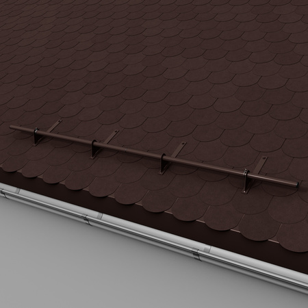 Zestaw ochrony rurowej z 1 rzędem rur do pokryć płaskich