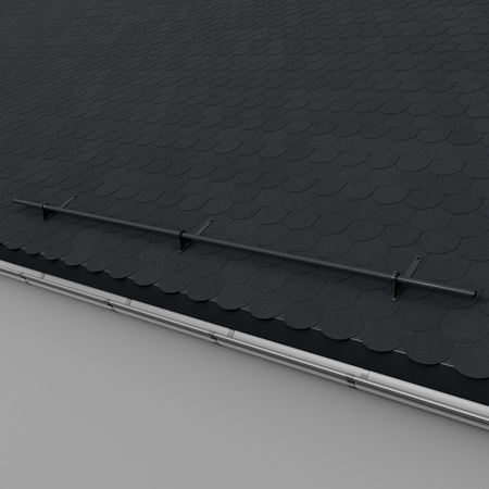 Zestaw ochrony rurowej z 1 rzędem rur do pokryć płaskich