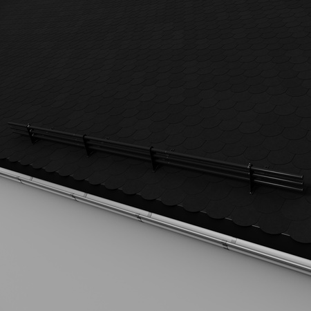 Zestaw ochrony rurowej z 3 rzędami rur do pokryć płaskich