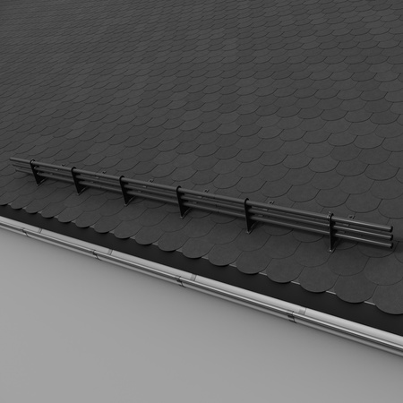 Zestaw ochrony rurowej z 3 rzędami rur do pokryć płaskich