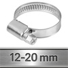 Opaska ślimakowa ze stali nierdzewnej W2 12–20 mm